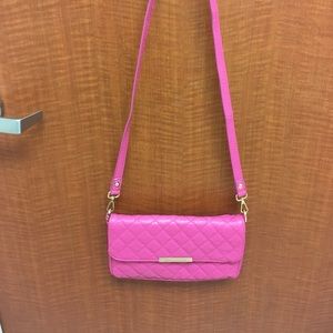 Damsel IN Defense spring  pink cross body clutch,